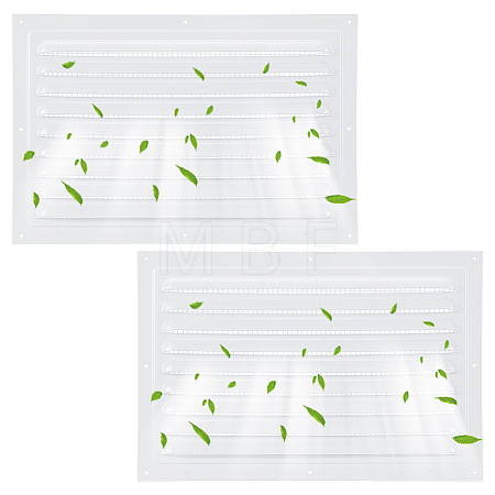 Aluminum Rectangle Wall Vent Grille Cover AJEW-WH0410-220B-01-1