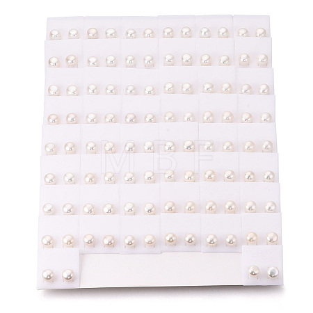 Natural Pearl Stud Earrings PEAR-N020-10A-01-1