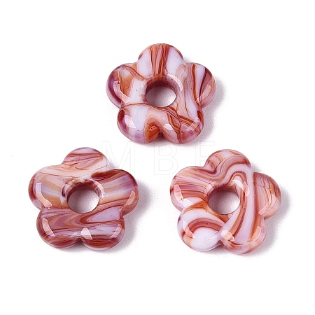 Two Tone Handmade Lampwork European Beads LAMP-N024-39-01H-1