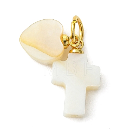 Natural Shell Pendants PALLOY-JF05398-1