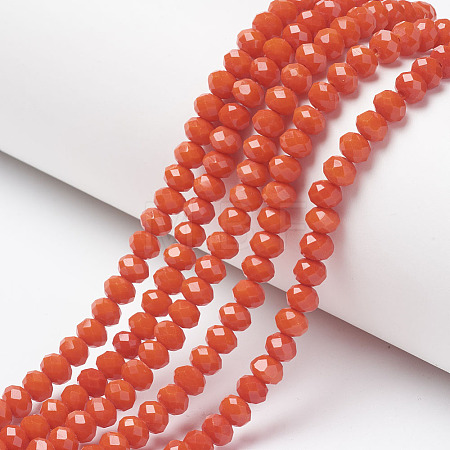 Opaque Solid Color Glass Beads Strands EGLA-A034-P2mm-D03-1