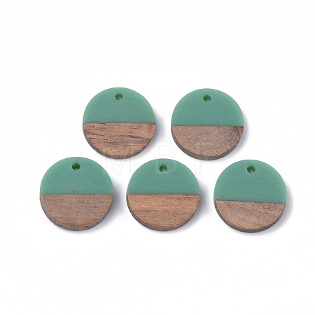 Resin & Walnut Wood Pendants RESI-S358-02C-10-1