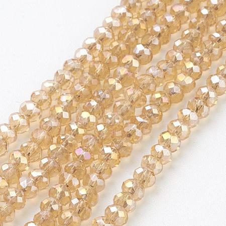 Electroplate Glass Beads Strands EGLA-D020-6x4mm-49-1