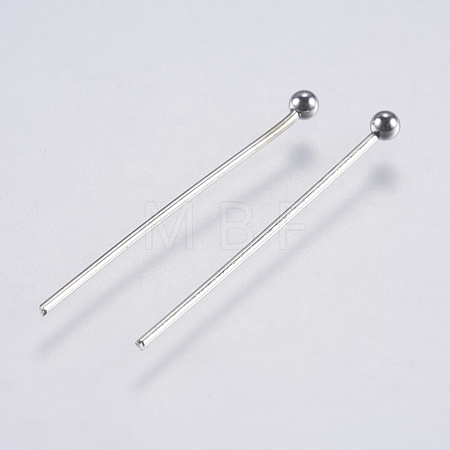 Tarnish Resistant 304 Stainless Steel Ball Head Pins STAS-F146-02P-25.5mm-1