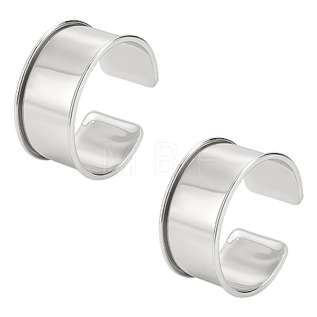 2Pcs Alloy Grooved Bangles FIND-UN0015-98B-1