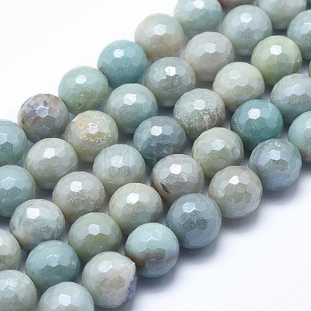 Natural Amazonite Beads Strands G-O164-02-6mm-1