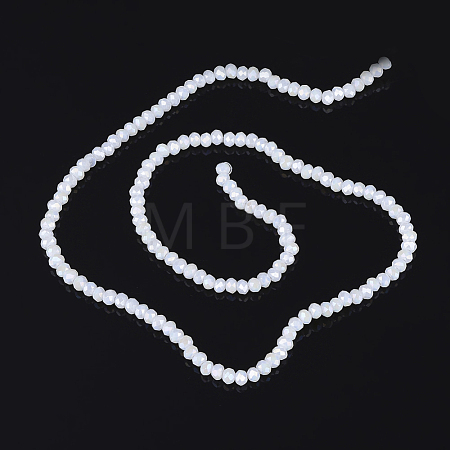 Electroplate Glass Bead Strands GLAA-F001-3x2mm-30L-1