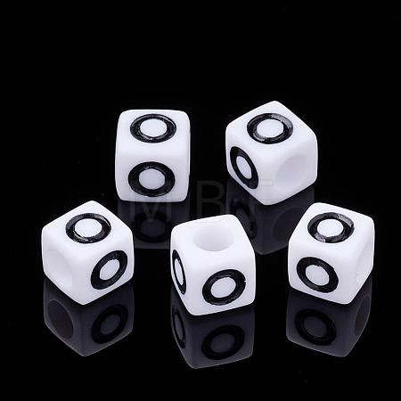 Letter Acrylic Beads PL37C9129-O-1