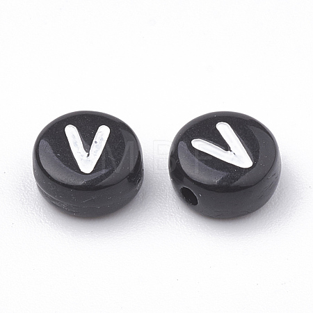 Opaque Acrylic Beads SACR-N002-02V-1