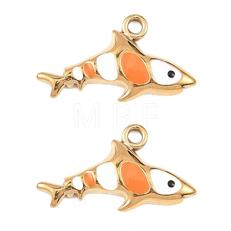 304 Stainless Steel Enamel Pendants STAS-Z186-21G-1