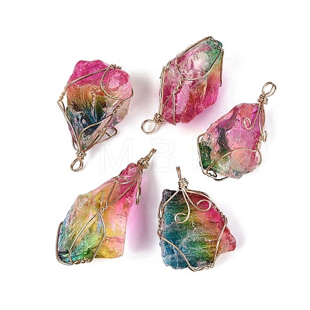 Raw Rough Natural Quartz Crystal Big Pendants G-Q606-48G-1