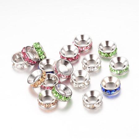 Rhinestone Spacer Beads RB-S043-8mm-P-1