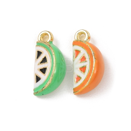 Fruit Alloy Enamel Pendants ENAM-F161-01B-1