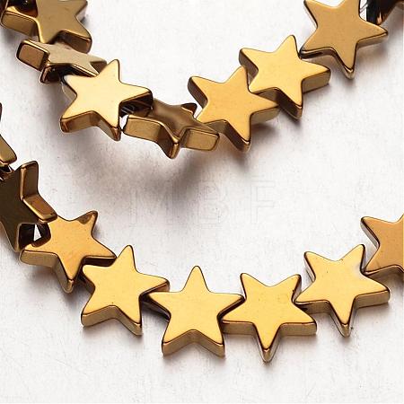 Electroplate Non-magnetic Synthetic Hematite Bead Strands G-F300-24C-03-1