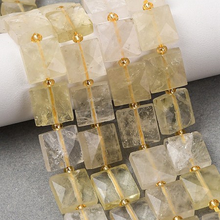 Heated Natural Lemon Quartz Beads Strands G-F839-A13-01-1