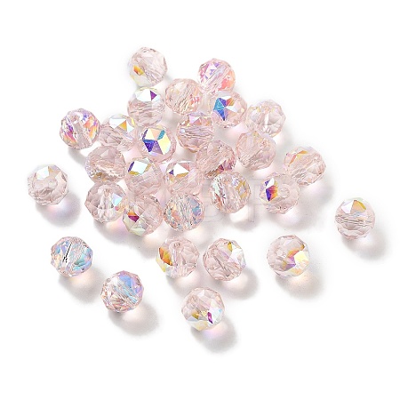 Electroplate Round Glass Beads EGLA-A043-01-AB01-1
