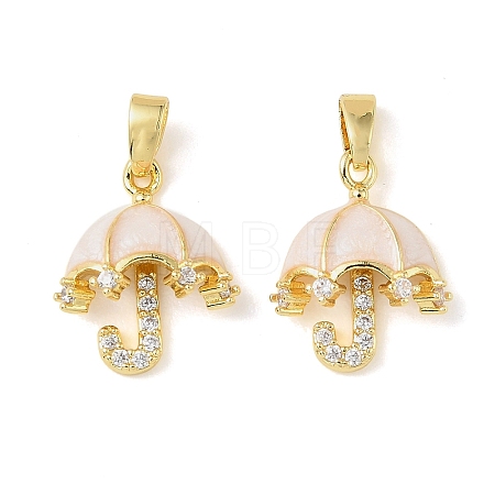 Brass Micro Pave Cubic Zirconia Pendants KK-A290-05G-01-1