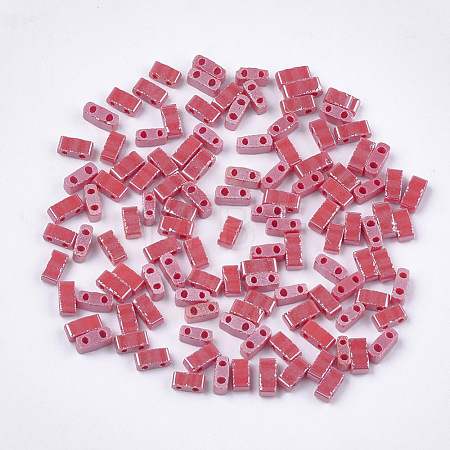 2-Hole Opaque Glass Seed Beads SEED-S023-27B-05-1