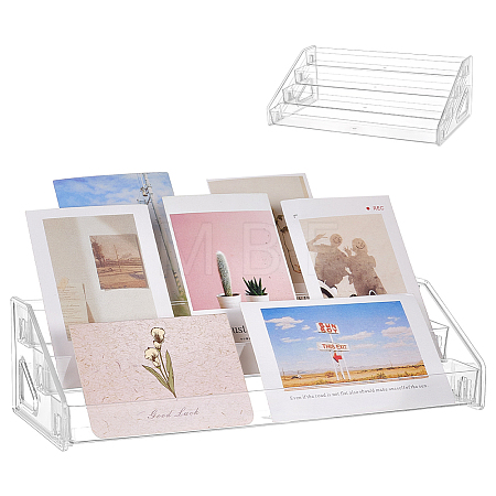 3-Tier Acrylic Organizer Display Riser Holder for Badges ODIS-WH0108-065B-1