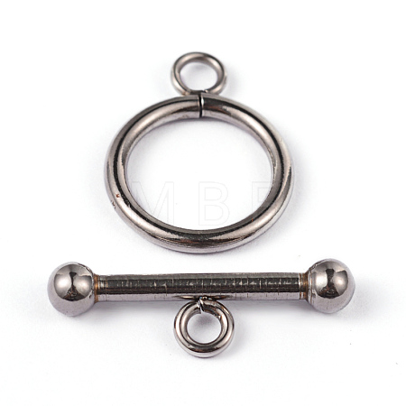 Non-Tarnish 304 Stainless Steel Ring Toggle Clasps X-STAS-L176-13P-1