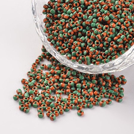 12/0 Opaque Colours Seep Glass Beads SEED-M008-C21-1