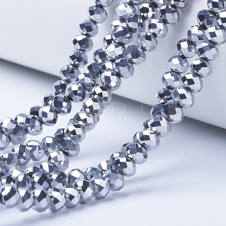 Electroplate Transparent Glass Beads Strands EGLA-A034-T2mm-UA05-1