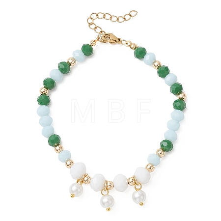 Adjustable Glass Pearl Beaded Bracelets BJEW-JB13040-1