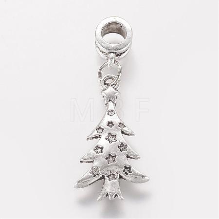 Tibetan Style Alloy European Dangle Charms PALLOY-JF00316-05-1