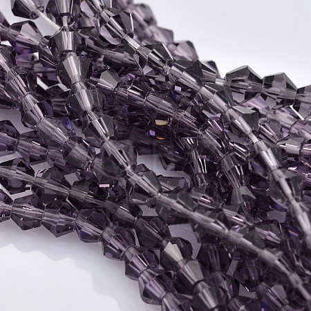 Faceted Bicone Glass Beads Strands EGLA-P017-4mm-03-1