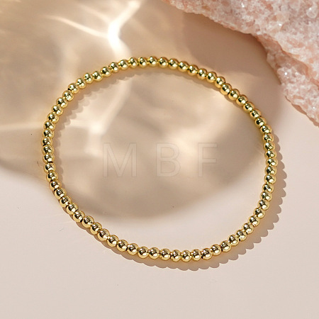 Minimalist Brass Beads Stretch Bracelets for Women XV4057-2-1