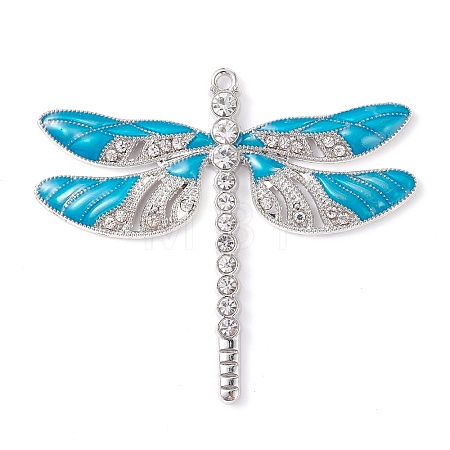 Alloy Enamel Dragonfly Big Pendants ENAM-L034-10P-1