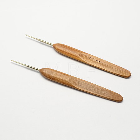 Bamboo Handle Iron Crochet Hook Needles TOOL-R034-1.5mm-1