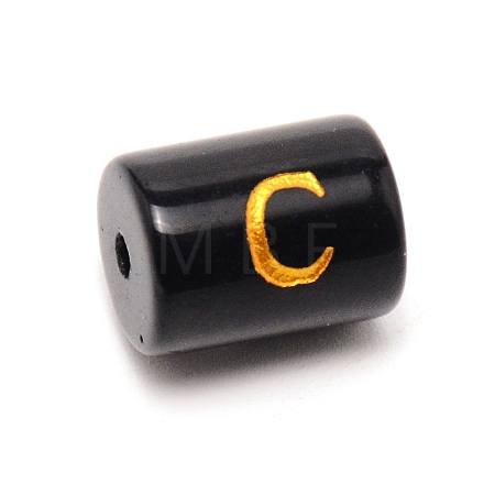 Painted Glass Beads GLAA-TAC0009-01C-1