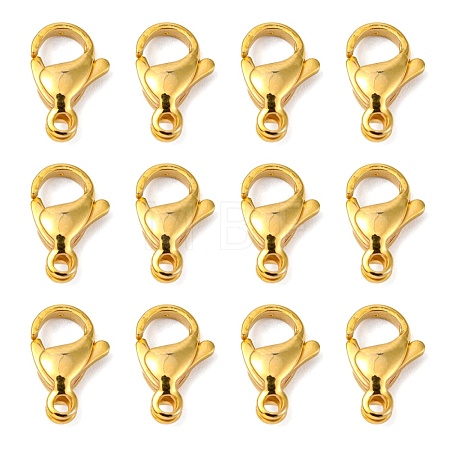 304 Stainless Steel Lobster Claw Clasps X-STAS-R050-13x8mm-02-1
