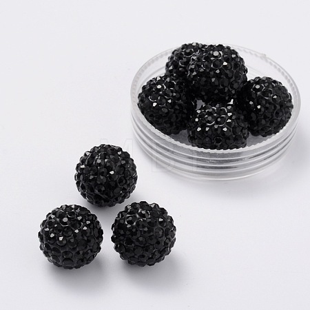 Grade A Rhinestone Pave Disco Ball Beads RB-Q101-11-1