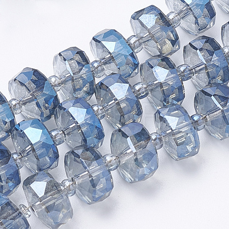 Electroplat Glass Beads Strands EGLA-Q092-8mm-D05-1