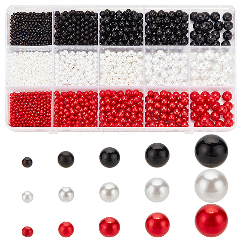   1860Pcs Imitation Pearl Acrylic Beads Sets OACR-PH0004-24-1