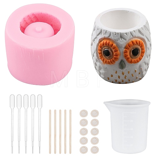 Owl Shape Silicone Molds Kits DIY-OC0002-95-1