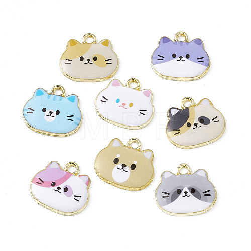 Painted Alloy Pendants PALLOY-P288-02G-1