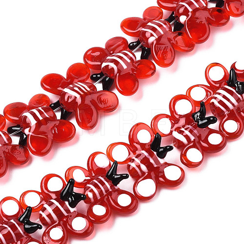 Handmade Lampwork Beads Strands LAMP-Q031-019A-1