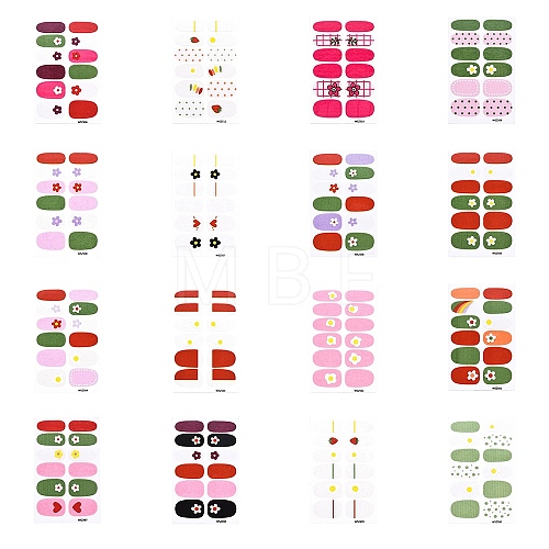 Flower Series Full Cover Nail Decal Stickers MRMJ-YW0002-007-1