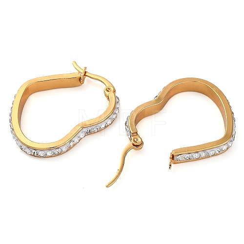 304 Stainless Steel Heart Hoop Earrings EJEW-S242-01G-B-1