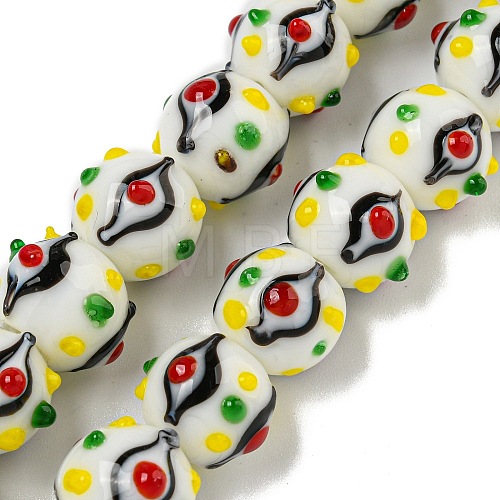 Handmade Lampwork Beads Strands LAMP-N025-05G-1