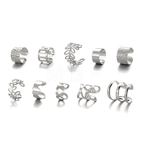 10 Pcs Alloy Cuff Earring Kits for Women WG0D93E-09-1