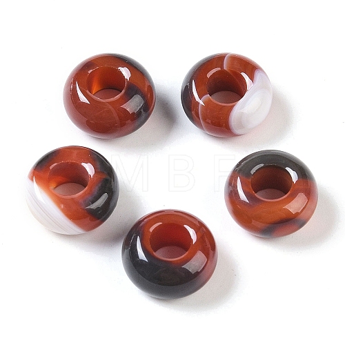 Natural Agate European Beads G-G740-14x8mm-36-1