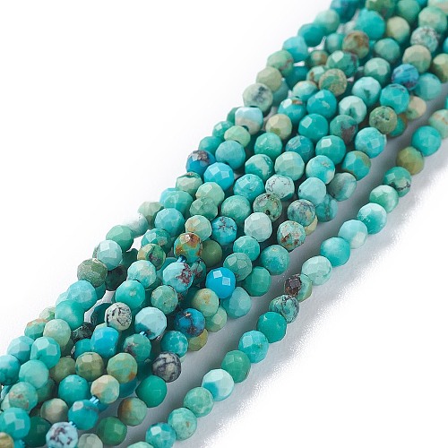 Natural HuBei Turquoise Beads Strands G-A026-A10-2mm-1