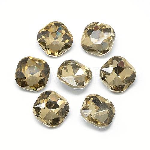 Pointed Back Glass Rhinestone Cabochons RGLA-T032-10x10mm-08-1