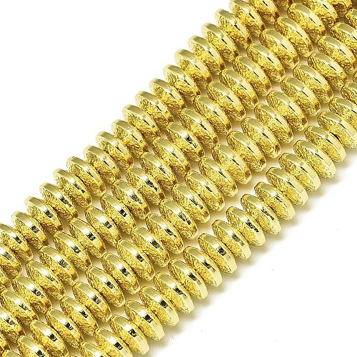 Electroplate Non-magnetic Synthetic Hematite Beads Strands X-G-S372-001-01G-1