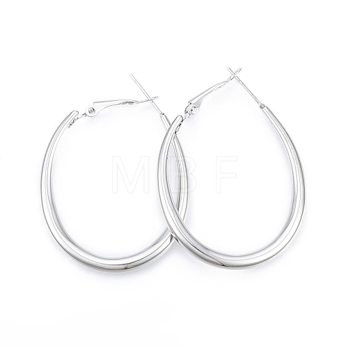 Tarnish Resistant 201 Stainless Steel Teardrop Hoop Earrings for Women EJEW-N052-03C-01-1