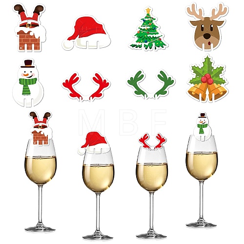 8Pcs Christmas Wine Glass Decoration PW-WG2878C-01-1